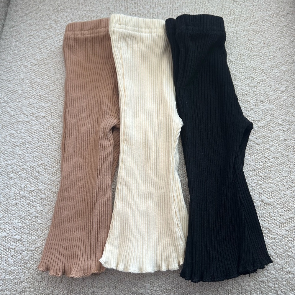 Baby Ribbed Flare Pants